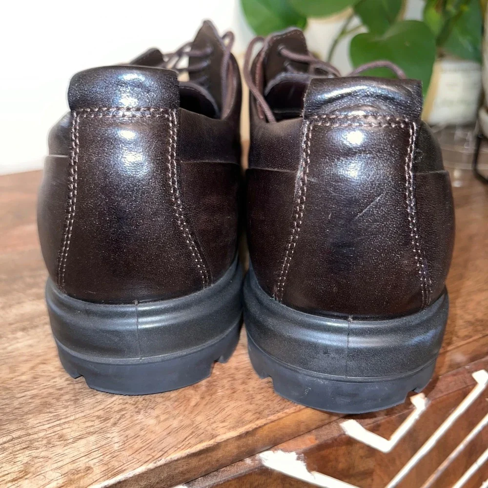 Ecco Citytray Avant Plains Toe Derby Oxford Mens 45/11-11.5 Shoes‎ Brown Leather